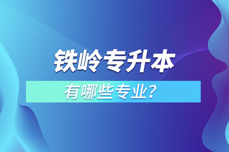 鐵嶺專升本有哪些專業(yè)？