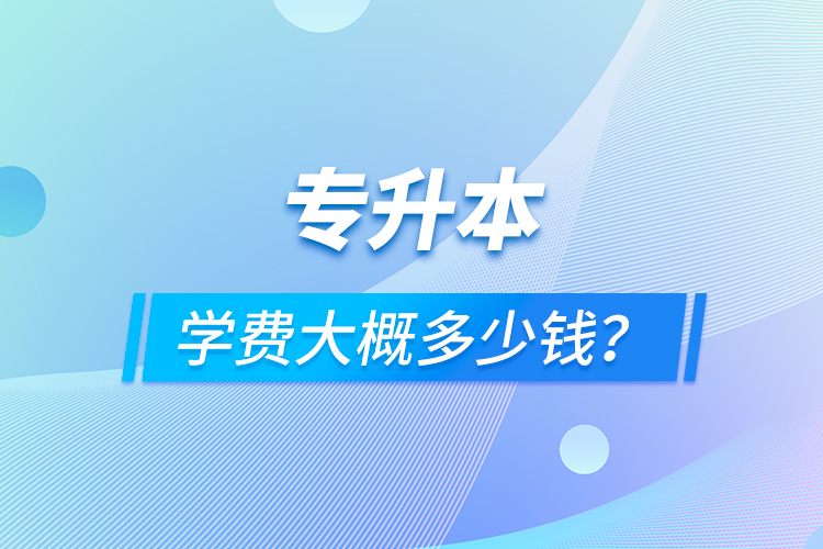 專升本學(xué)費(fèi)大概多少錢？