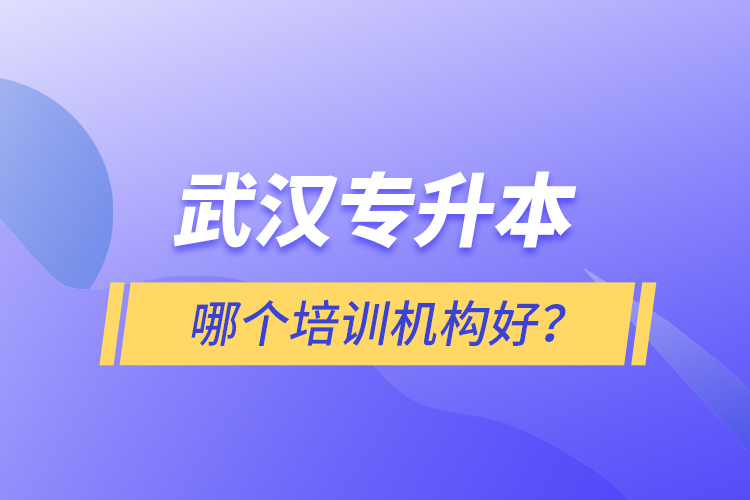 武漢專升本哪個(gè)培訓(xùn)機(jī)構(gòu)好？