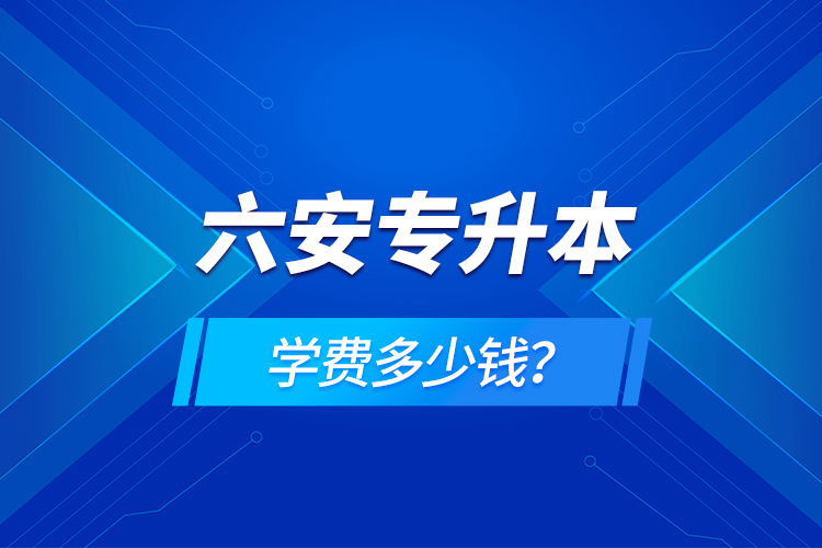 六安專(zhuān)升本學(xué)費(fèi)多少錢(qián)？