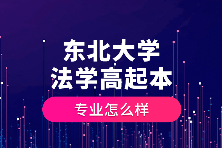 東北大學(xué)法學(xué)高起本專業(yè)怎么樣？